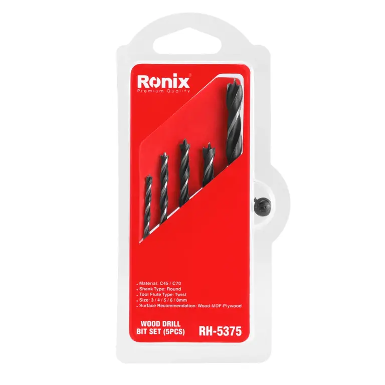ست مته چوب رونیکس مدل RH5375 ظرفیت ۵ عددی